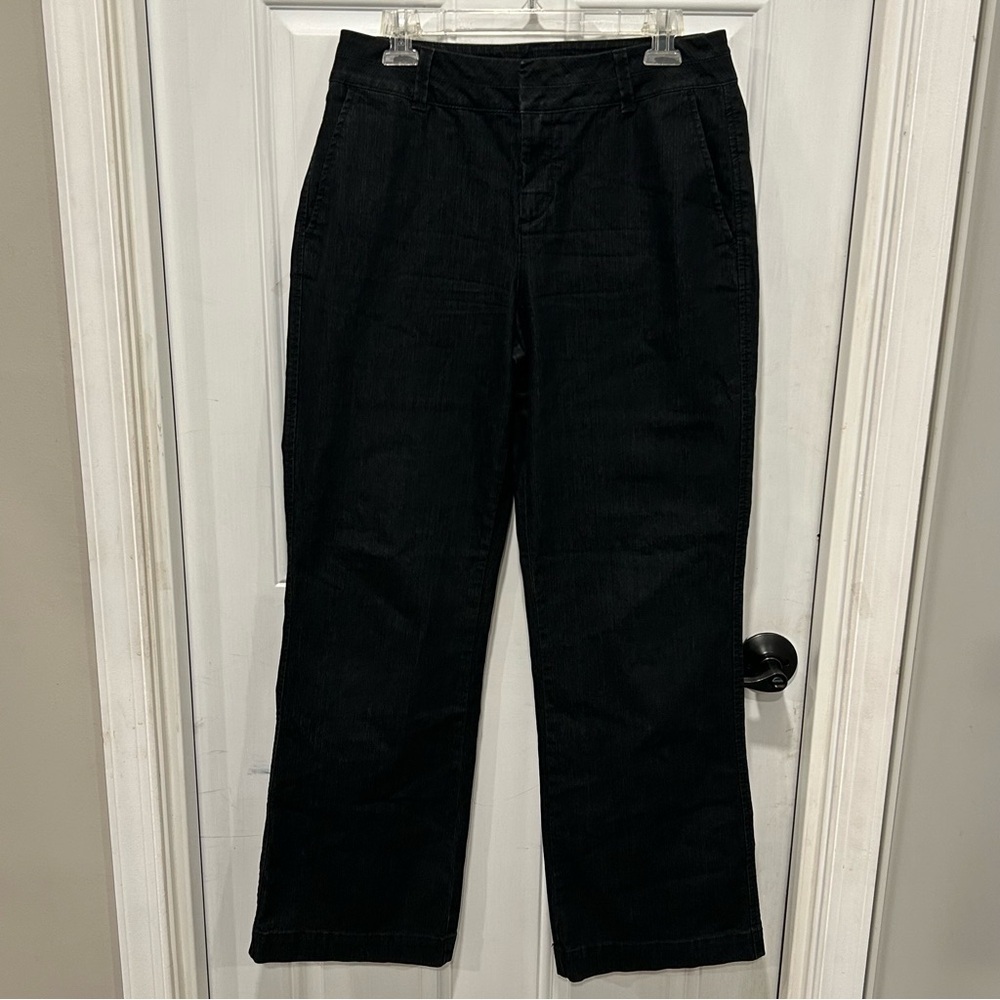 Coldwater Creek Women’s Black Denim Trouser Jean, Size 8